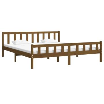 Honey Brown Solid Wood Bed Frame 180x200 cm - Super King Size