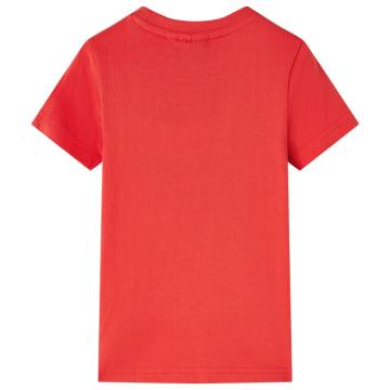 Kids' T-shirt Red 128 - Soft & Comfortable Dinosaur Tee