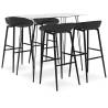 5 Piece Bar Set - Modern White and Black Design | Hipo Market