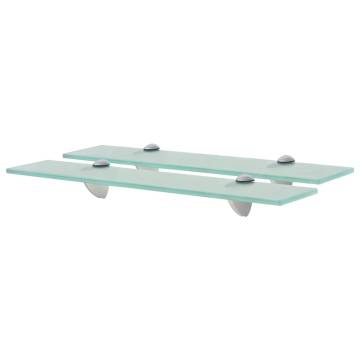 Stylish Floating Glass Shelves - 50x10 cm – 2 Pcs