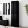 Hallway Wardrobe Black 55x25x189 cm Engineered Wood Colour black Quantity in Package 1 Amount 