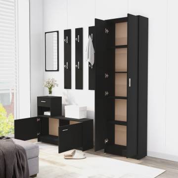 Stylish Black Hallway Wardrobe - 55x25x189 cm | HipoMarket