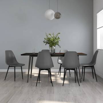 Stylish Grey Dining Chairs Set of 6 - Hipomarket UK