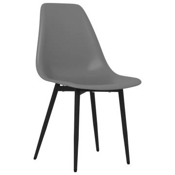 Stylish Grey Dining Chairs Set of 6 - Hipomarket UK