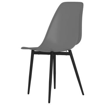 Stylish Grey Dining Chairs Set of 6 - Hipomarket UK