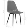 Stylish Grey Dining Chairs Set of 6 - Hipomarket UK