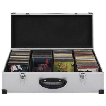 CD Case for 80 CDs - Durable Aluminium ABS Silver