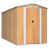 Garden Shed Light Brown 192x357x223 cm | Durable Steel Storage