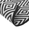 Stylish Outdoor Carpet White & Black Ø120 cm - Hipomarket