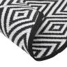 Outdoor Carpet White and Black Ø200 cm - Durable & Stylish