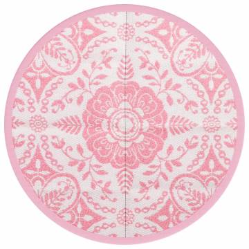 Trendy Pink Outdoor Carpet Ø200 cm - UV Resistant & Reversible