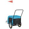 Pet Bike Trailer - Blue and Black Oxford Fabric & Iron