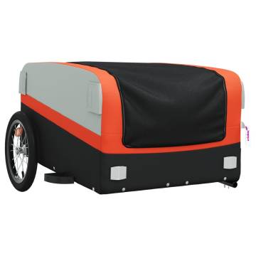 Bike Trailer Black and Orange - 45 kg Iron | Hipomarket