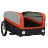 Bike Trailer Black and Orange - 45 kg Iron | Hipomarket