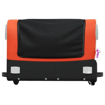 Bike Trailer Black and Orange - 45 kg Iron | Hipomarket