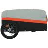 Bike Trailer Black and Orange - 45 kg Iron | Hipomarket