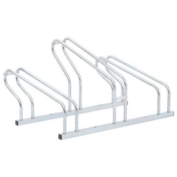 Galvanised Steel Bicycle Stand for 3 Bikes - Space Saving