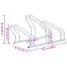 Galvanised Steel Bicycle Stand for 3 Bikes - Space Saving