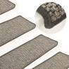 Stair Mats Self-adhesive Sisal-Look 15 pcs 65x21x4 cm Grey and Beige Colour grey and beige Quantity in Package 15 