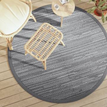 Outdoor Carpet Grey Ø160 cm PP - Stylish & Durable Rug