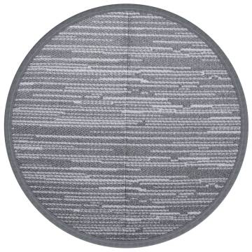 Outdoor Carpet Grey Ø160 cm PP - Stylish & Durable Rug