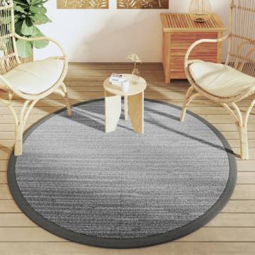 Outdoor Carpet Grey Ø160 cm PP - Stylish & Durable Rug