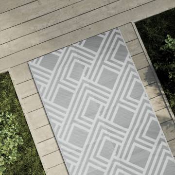 Outdoor Carpet Grey 80x250 cm PP - Trendy & Durable