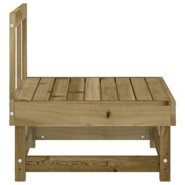 Garden Middle Sofa - Impregnated Pine Wood for Outdoor Comfort