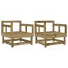 Garden Chairs 2 pcs - Impregnated Wood Pine | HipoMarket