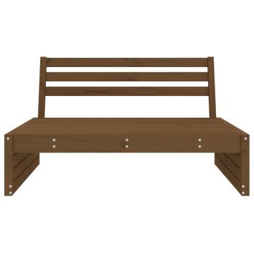 Garden Middle Sofa Honey Brown 120x80 cm | Solid Pine Wood