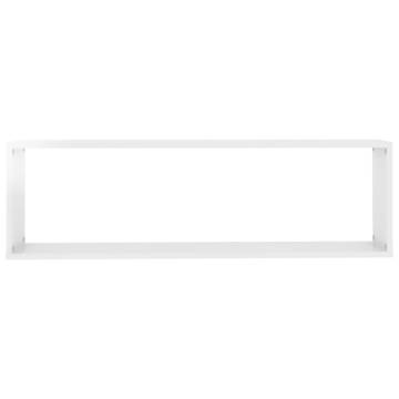 Wall Cube Shelf Set - 4 pcs High Gloss White - 100x15x30 cm