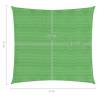 Light Green Sunshade Sail 3x3m HDPE - 90% UV Protection