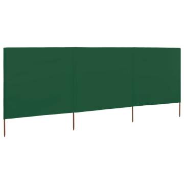 3-Panel Wind Screen 400x120 cm Green | Durable & Stylish