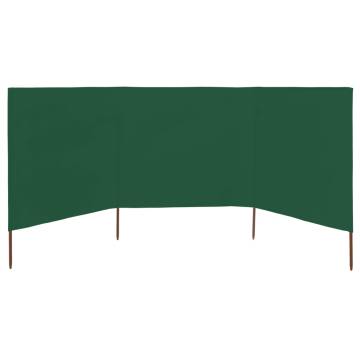 3-Panel Wind Screen 400x120 cm Green | Durable & Stylish