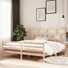 Bed Frame Solid Wood Pine 200x200 cm Colour natural Size 200 x 200 cm 