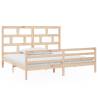 Solid Wood Pine Bed Frame 200x200 cm - Modern Bedroom Style