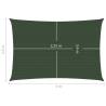 Sunshade Sail 2.5x4 m Dark Green HDPE - 160 g/m² | HipoMarket