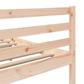 Solid Wood Pine Bed Frame 200x200 cm - Modern Bedroom Style