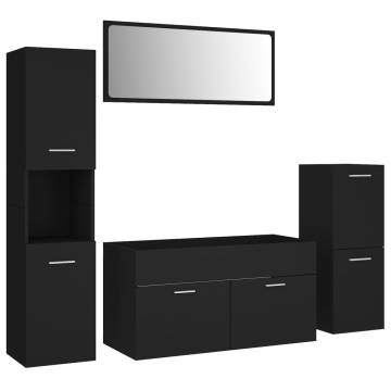 Stylish Black Bathroom Furniture Set - Create Extra Storage