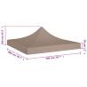 Party Tent Roof 2x2m Taupe - Durable & Weather Resistant