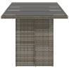 Garden Table with Glass Top - Grey 190x80 cm | HipoMarket