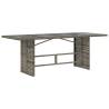 Garden Table with Glass Top - Grey 190x80 cm | HipoMarket