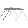 4-Bow Bimini Top Grey 236x228x127 cm - Durable UV & Water-Resistant