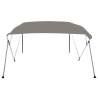 4-Bow Bimini Top Grey 236x228x127 cm - Durable UV & Water-Resistant