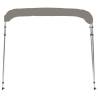 4-Bow Bimini Top Grey 236x228x127 cm - Durable UV & Water-Resistant