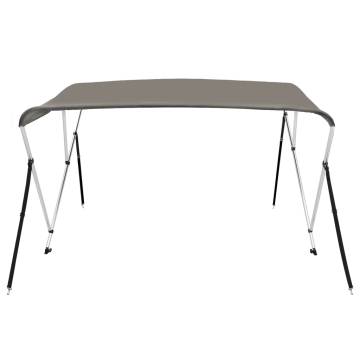 3-Bow Bimini Top Grey - Durable UV & Water-Resistant Canopy