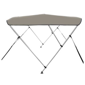 3-Bow Bimini Top Grey - Durable UV & Water-Resistant Canopy