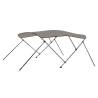 3-Bow Bimini Top Grey - Durable UV & Water-Resistant Canopy