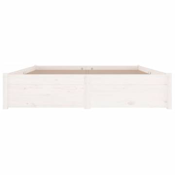 Stylish White King Size Bed Frame with Drawers | HipoMarket