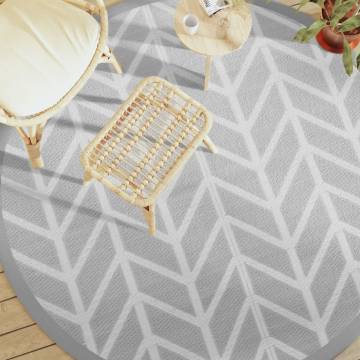 Trendy Outdoor Carpet Grey Ø200 cm - Durable & UV-Resistant